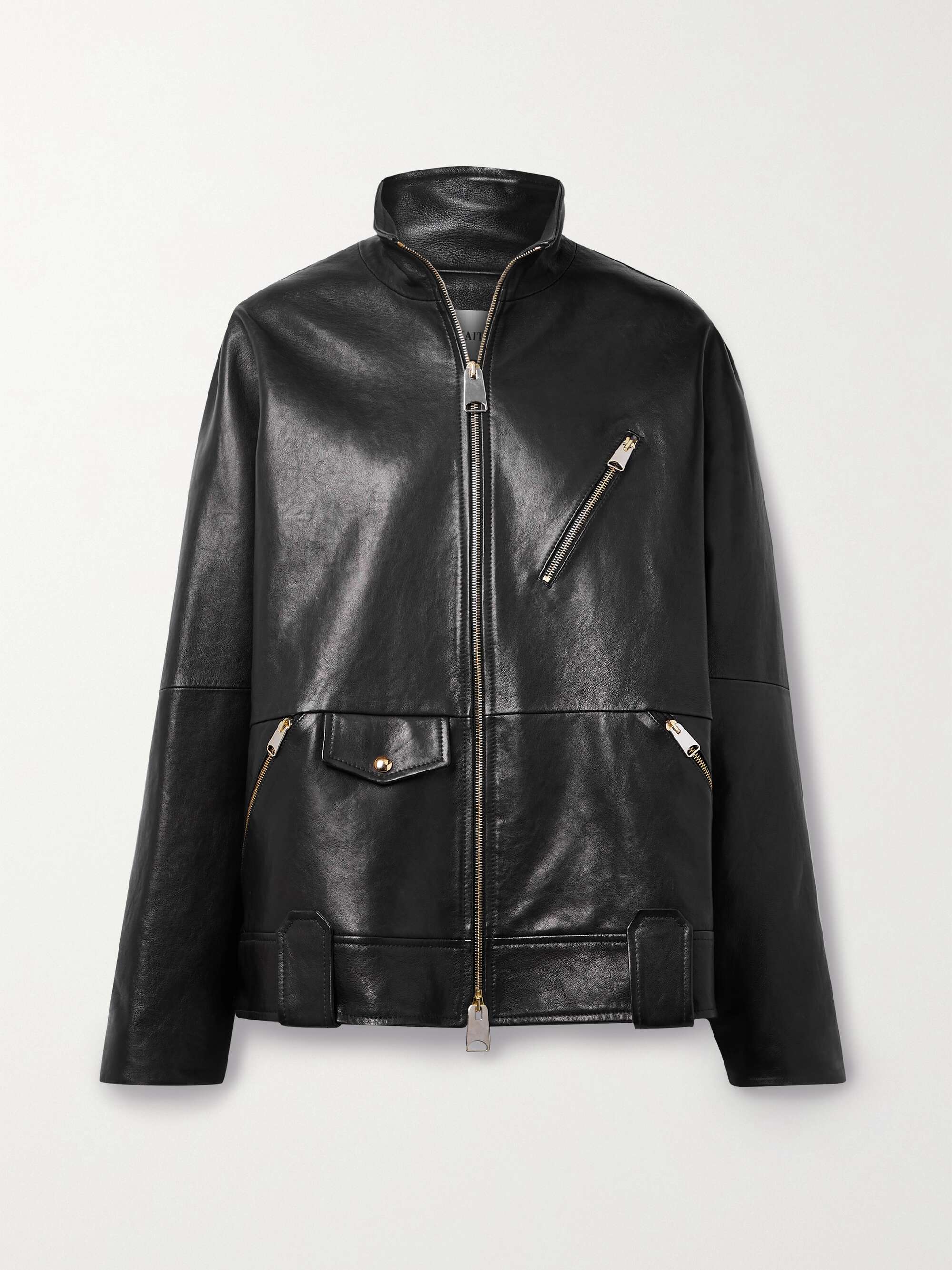 KHAITE Shallin leather biker jacket | NET-A-PORTER