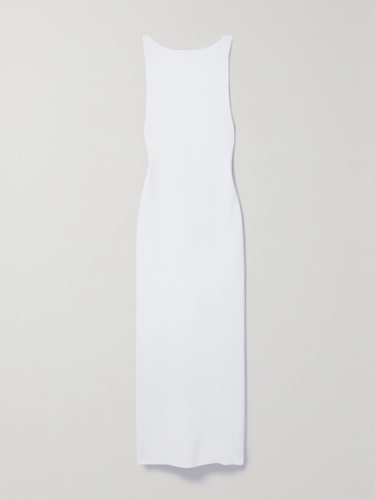 Khaite Evelyn Knitted Maxi Dress In White