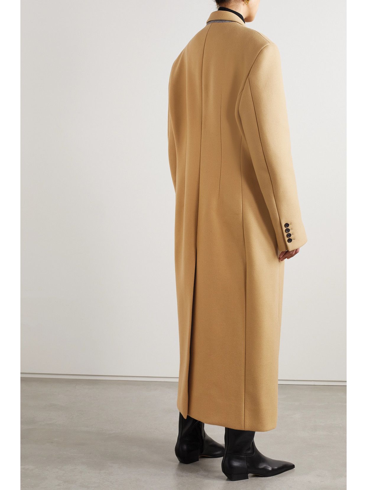 Khaite Single-breasted Wool-blend Coat In Brown