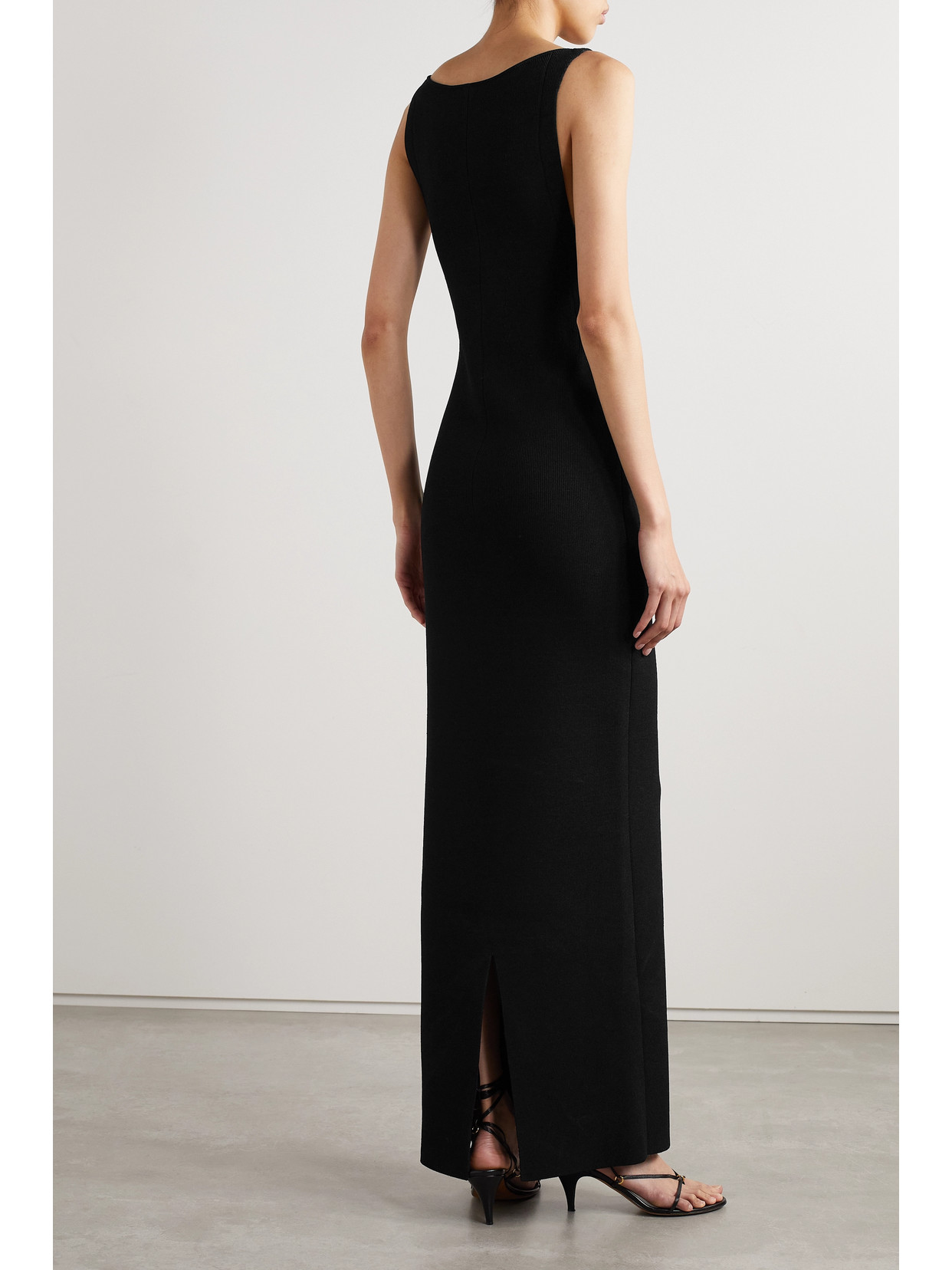 Khaite Evelyn Stretch-knit Maxi Dress In Black