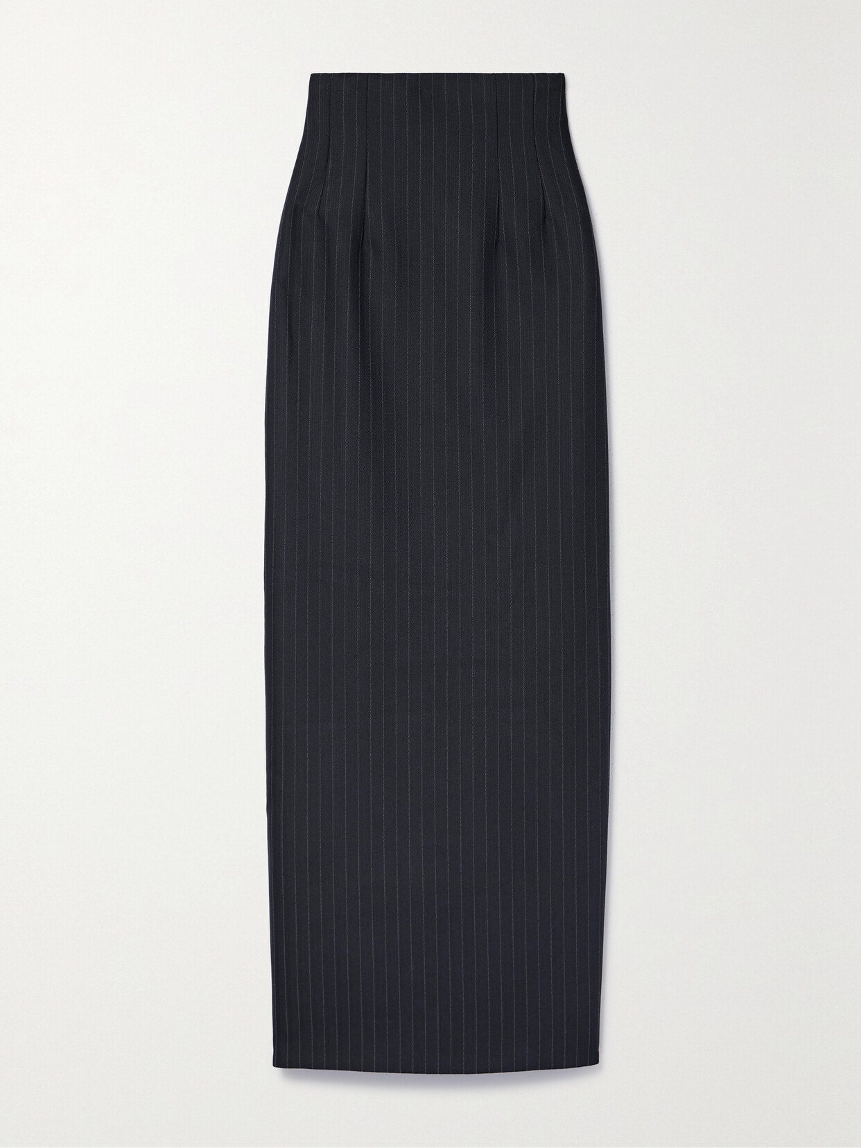 Khaite - Loxley Pinstriped Wool-blend Maxi Skirt - Blue