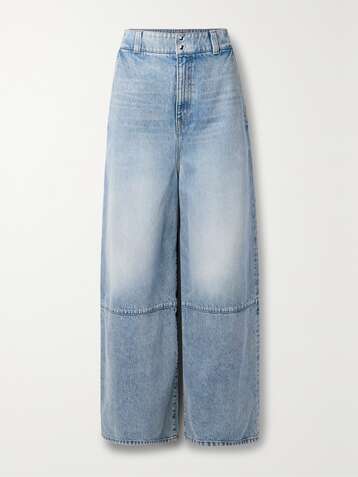 FRANKA High waist straight jeans with extra long leg Dark denim