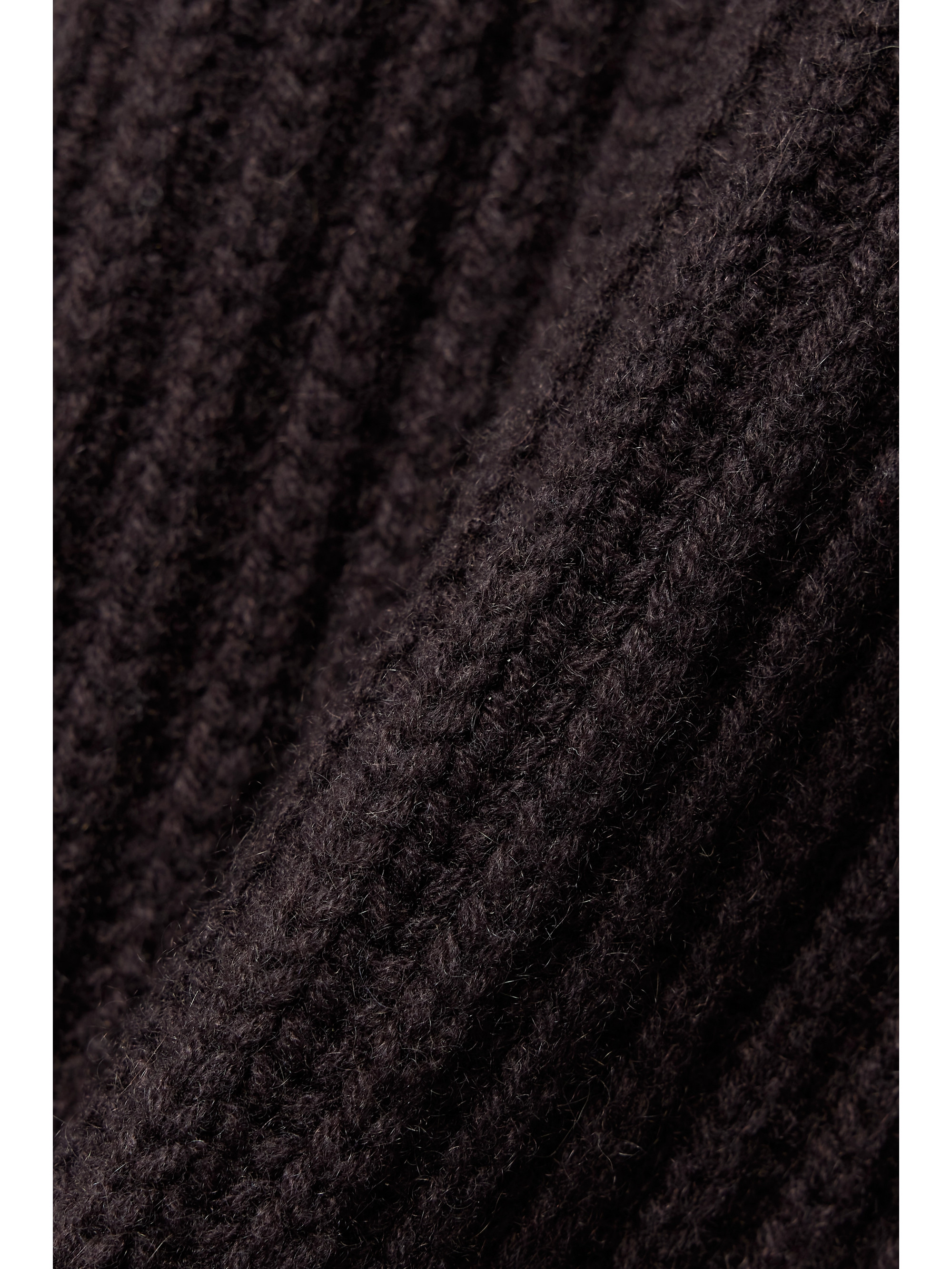 KHAITE Lanzino ribbed cashmere turtleneck sweater thumbnail