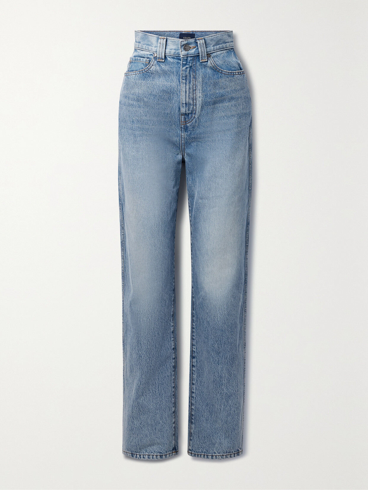 Khaite Albi High-rise Straight-leg Jeans In Blue