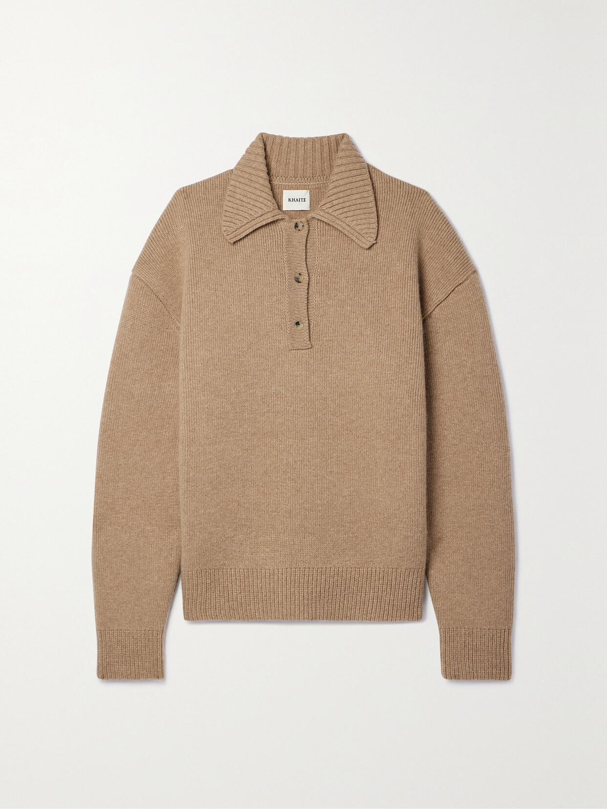 Shop Khaite Bristol Cashmere-blend Sweater In Brown