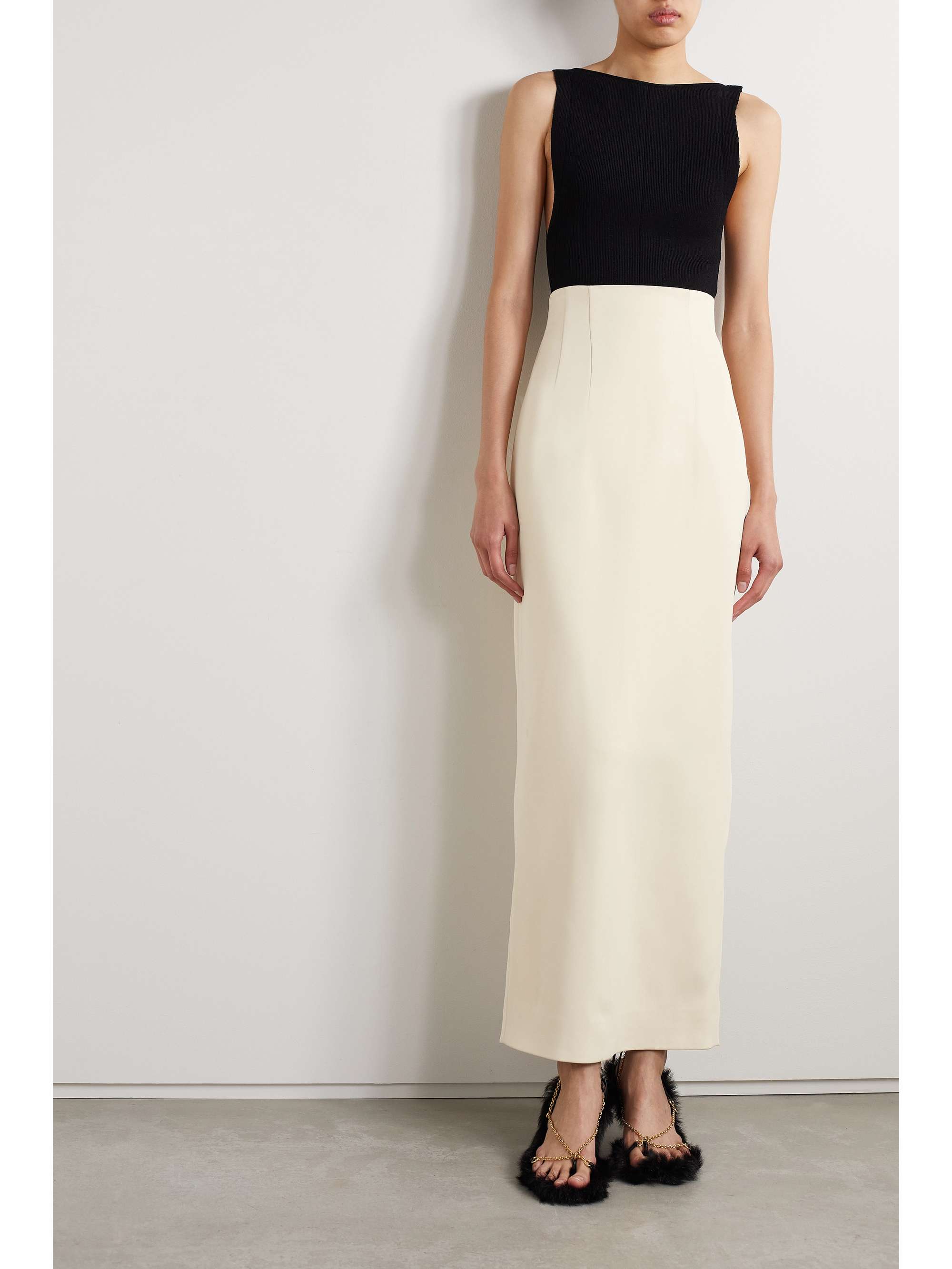 Cotton crepe maxi skirt sale