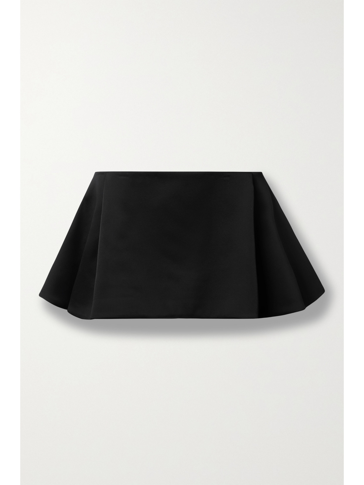 Khaite Rafla Pleated Woven Mini Skirt In Black