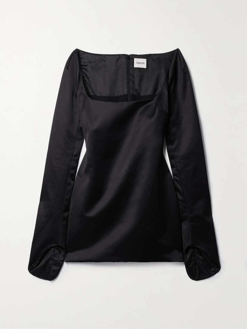 Khaite Tate Cotton-blend Duchesse-satin Mini Dress