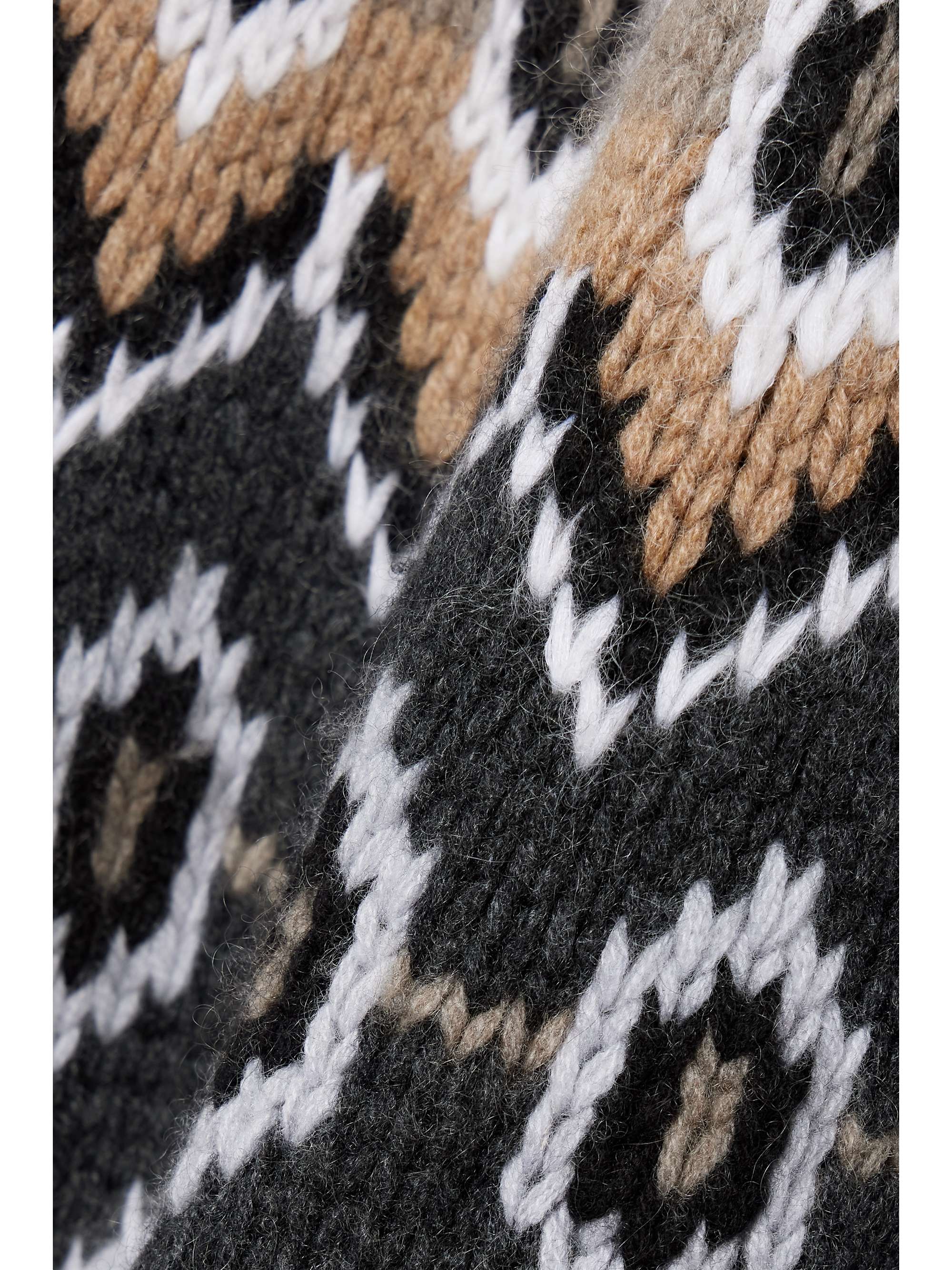 KHAITE Amaris oversized Fair Isle cashmere-blend turtleneck sweater ...