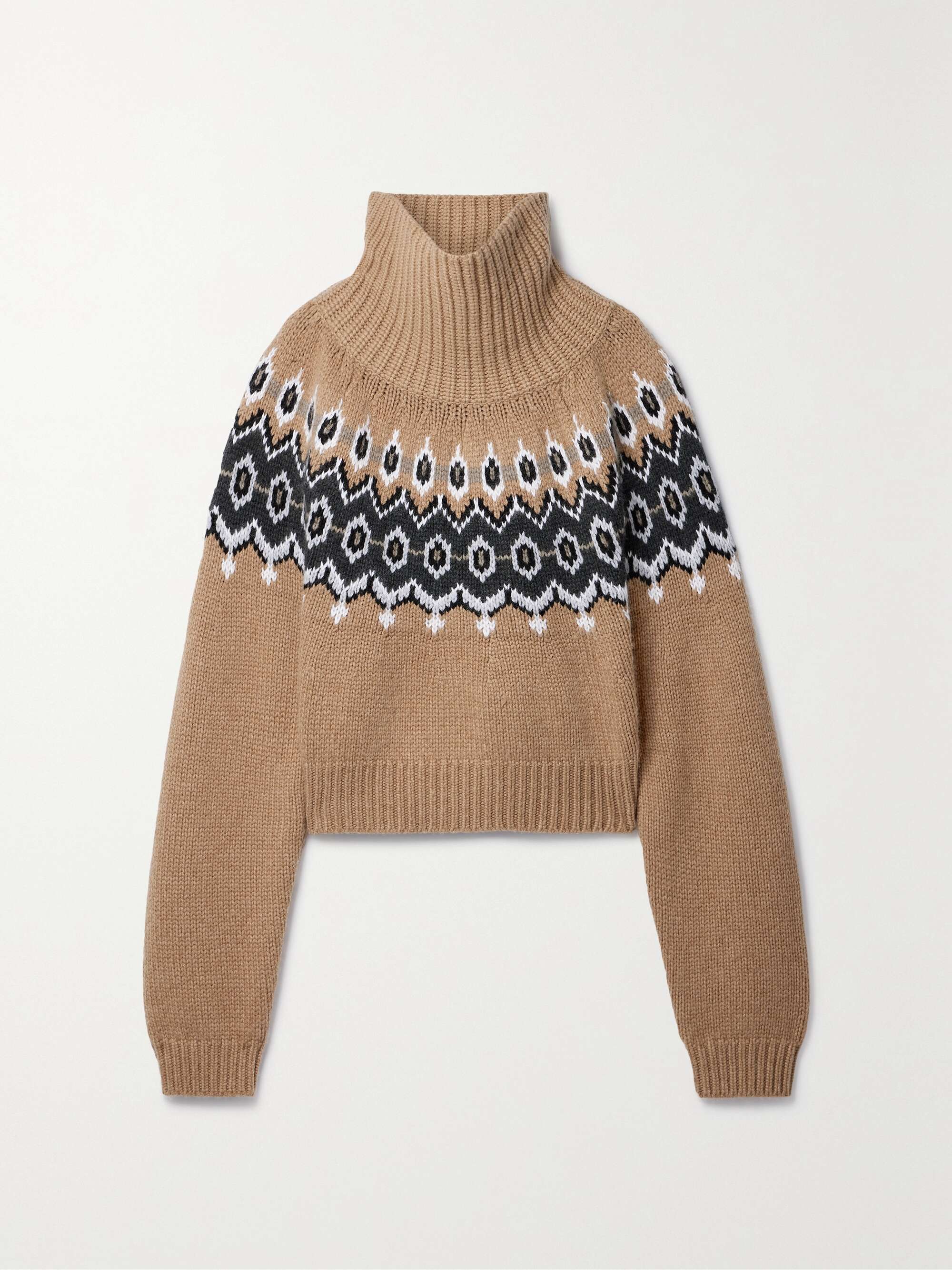 KHAITE Amaris oversized Fair Isle cashmere blend turtleneck sweater NET A PORTER