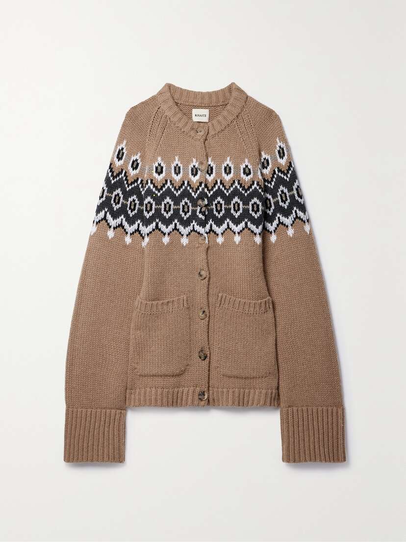Khaite Suzette Fair Isle Cashmere Cardigan