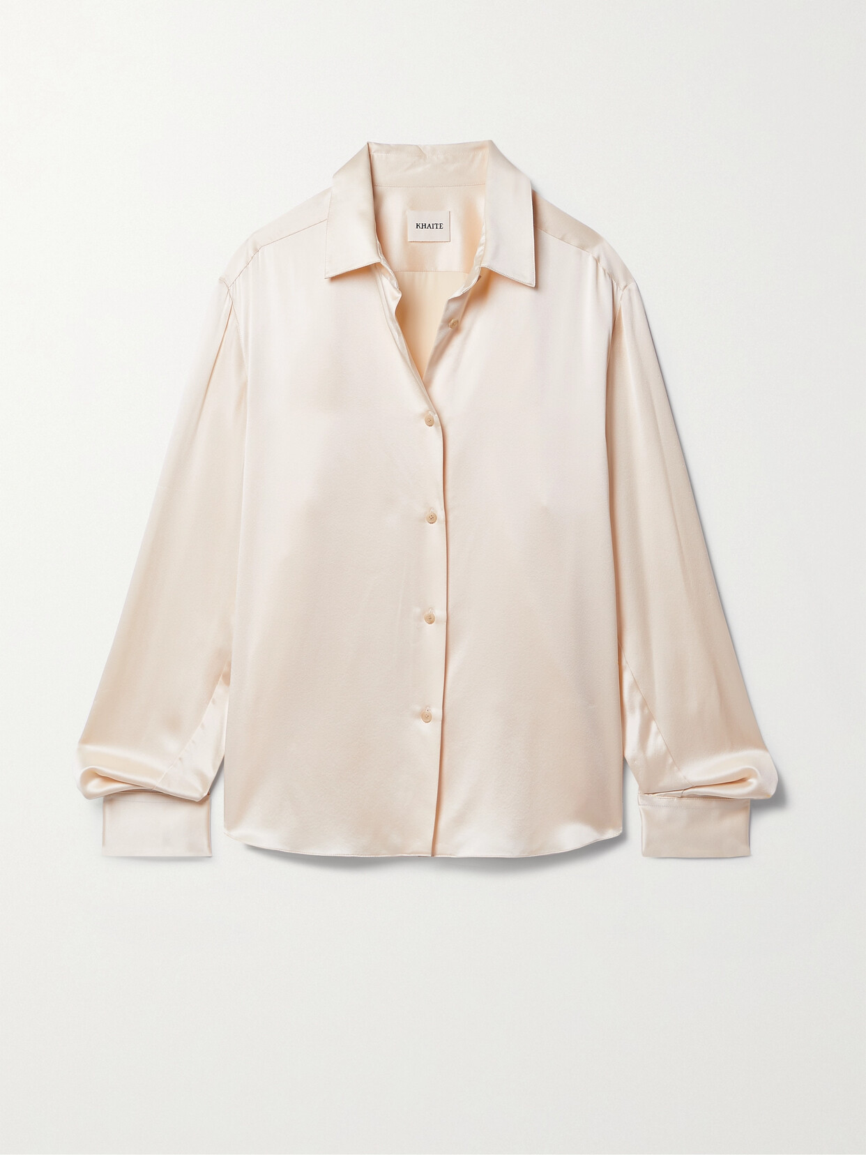 Khaite - Argo Silk-satin Shirt - Ecru