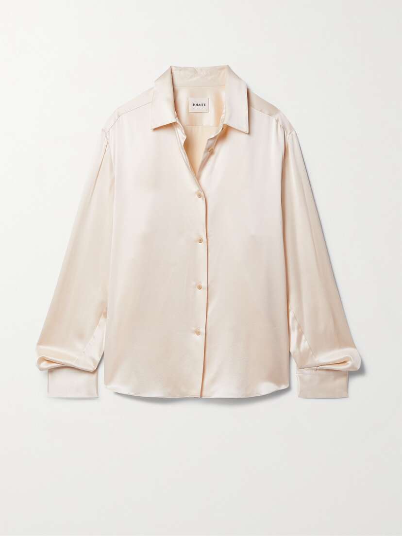 Khaite Argo Silk-satin Shirt