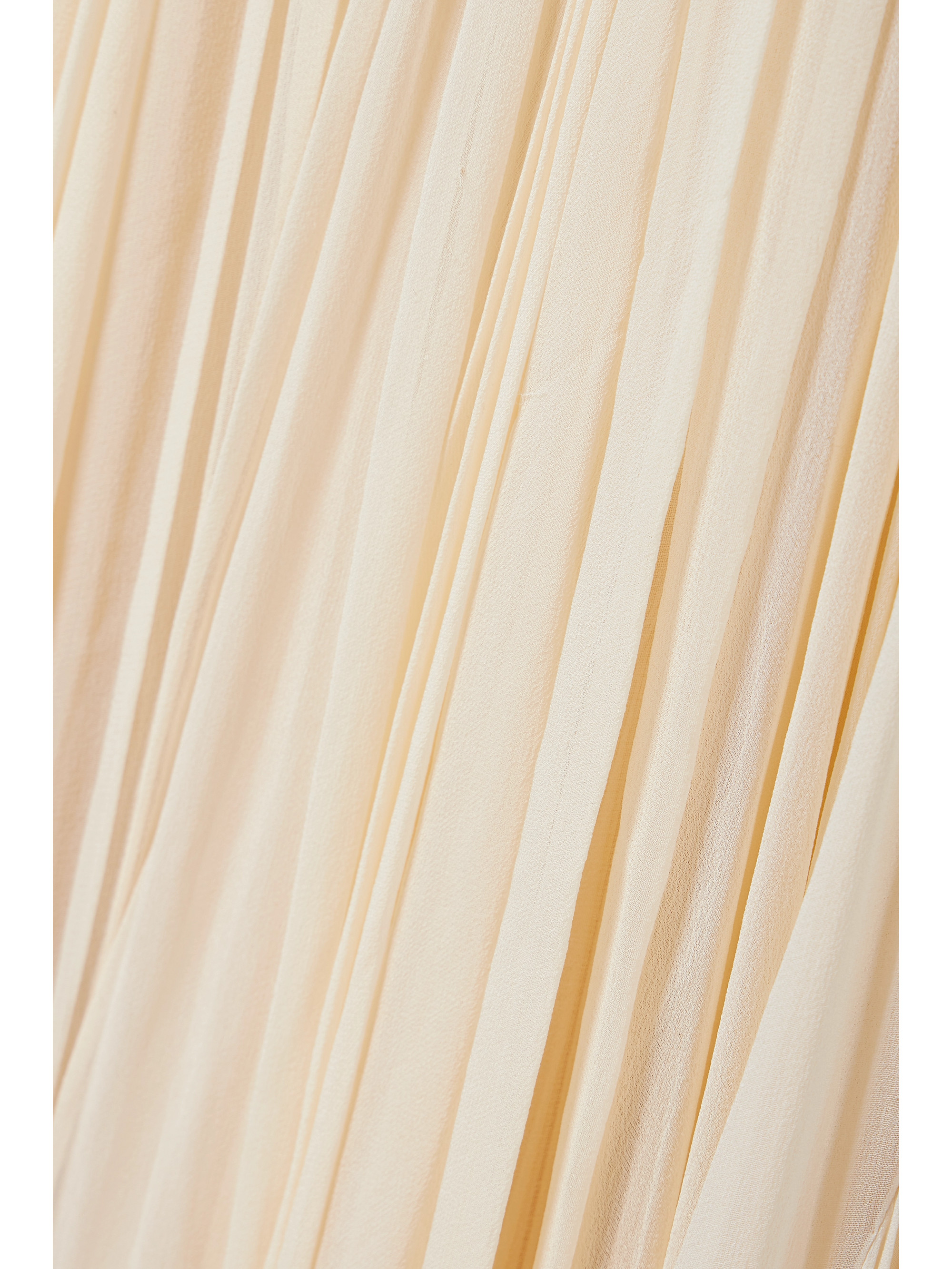 KHAITE Zeke pleated crepe de chine and crepe maxi dress thumbnail