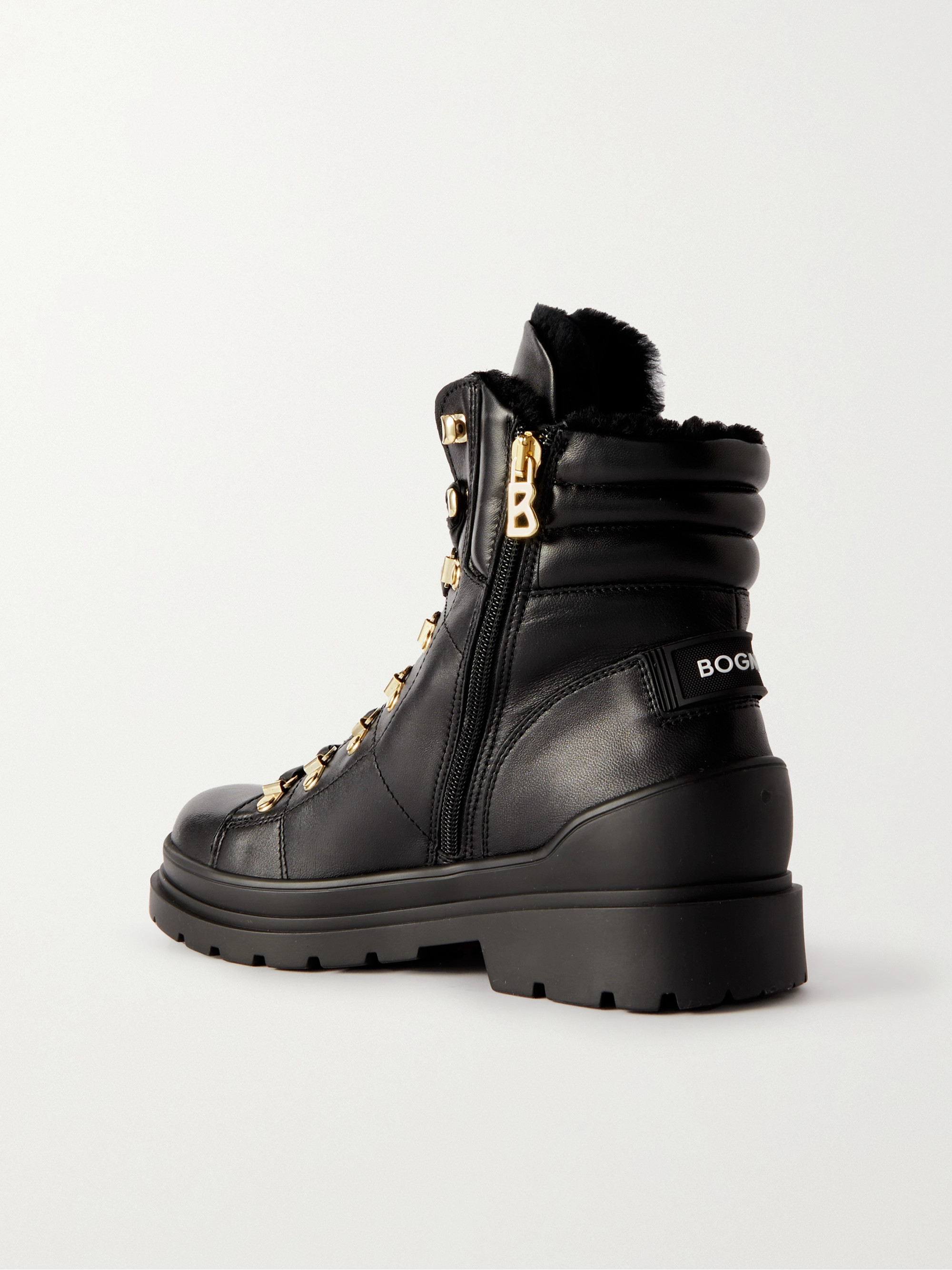 BOGNER St. Moritz 9 shearling-lined leather ankle boots