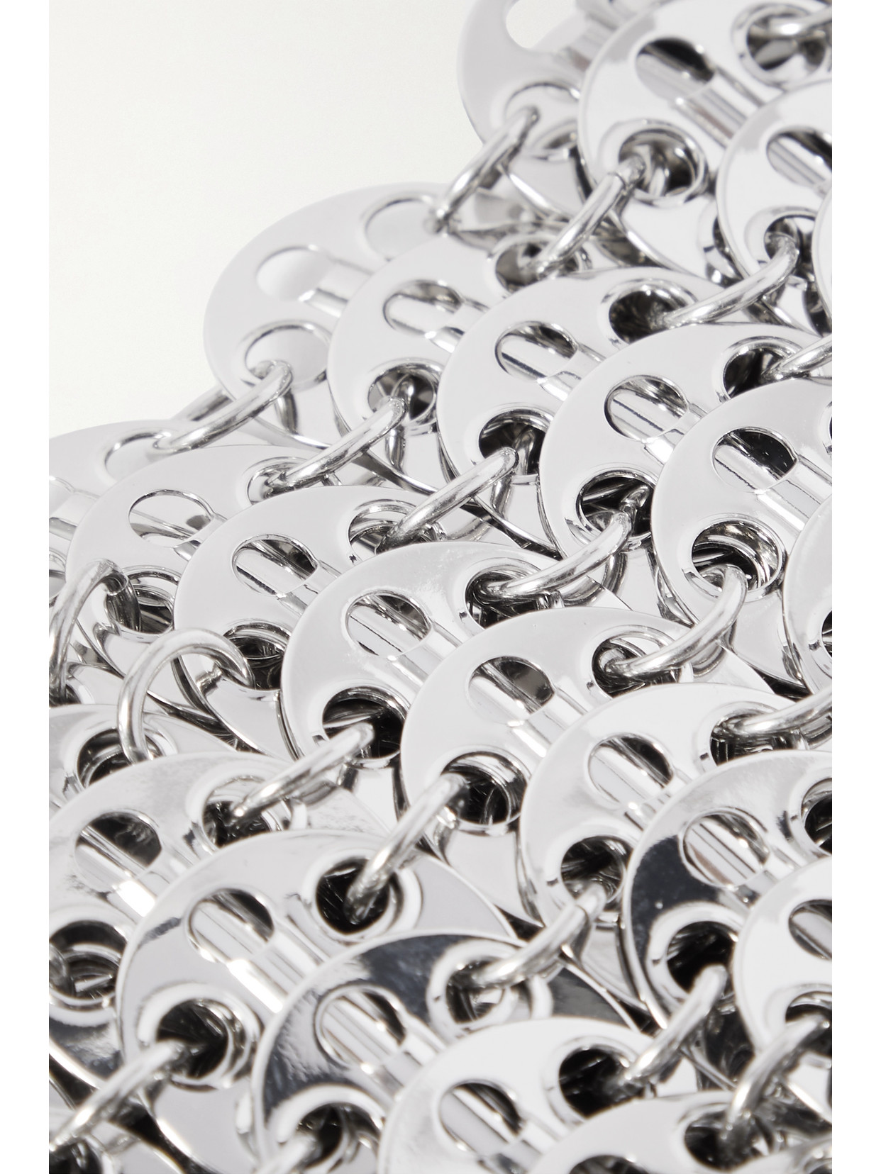 Rabanne 1969 Nano Chainmail Shoulder Bag In Silver