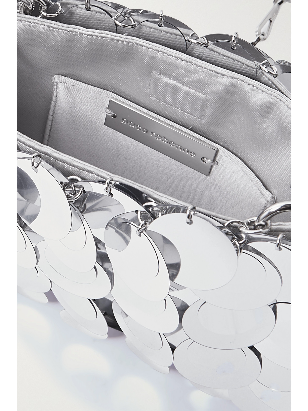 Rabanne Sparkle Nano Paillette-embellished Metallic Faux Leather Shoulder Bag In Unknown