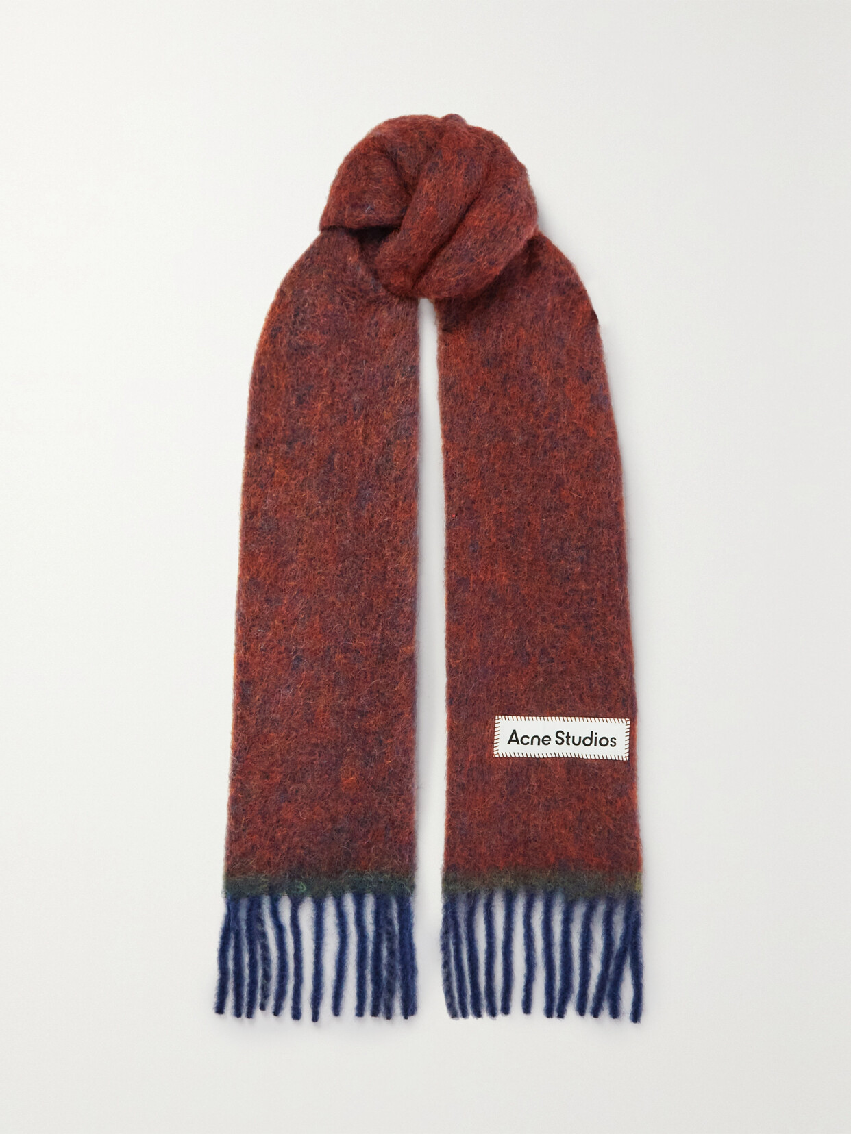 Acne Studios - Fringed Knitted Scarf - Blue