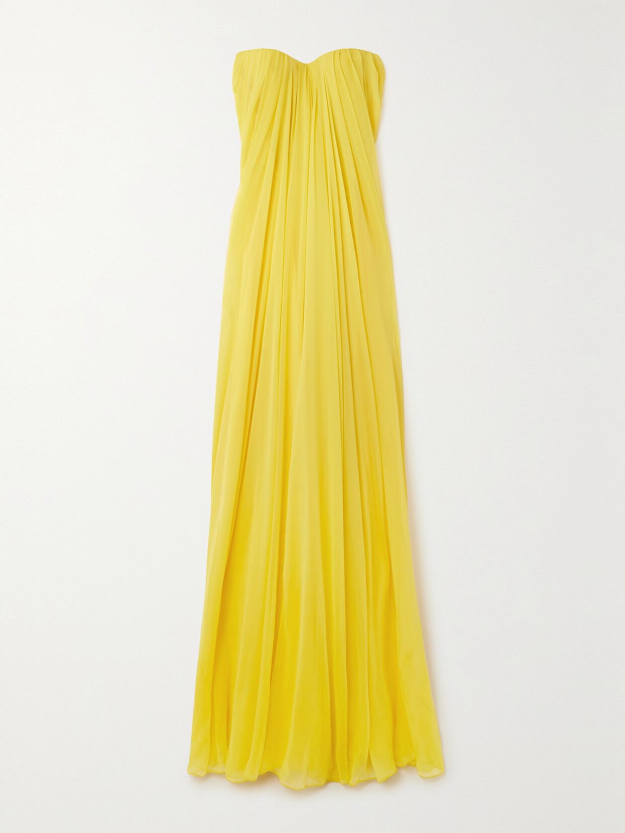 Alexander McQueen - Draped Silk-chiffon Gown - Yellow