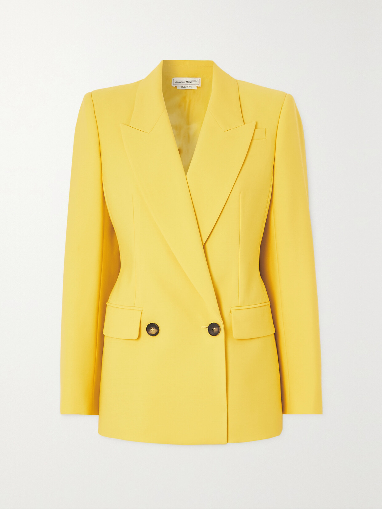 Alexander McQueen - Double-breasted Wool Blazer - Yellow