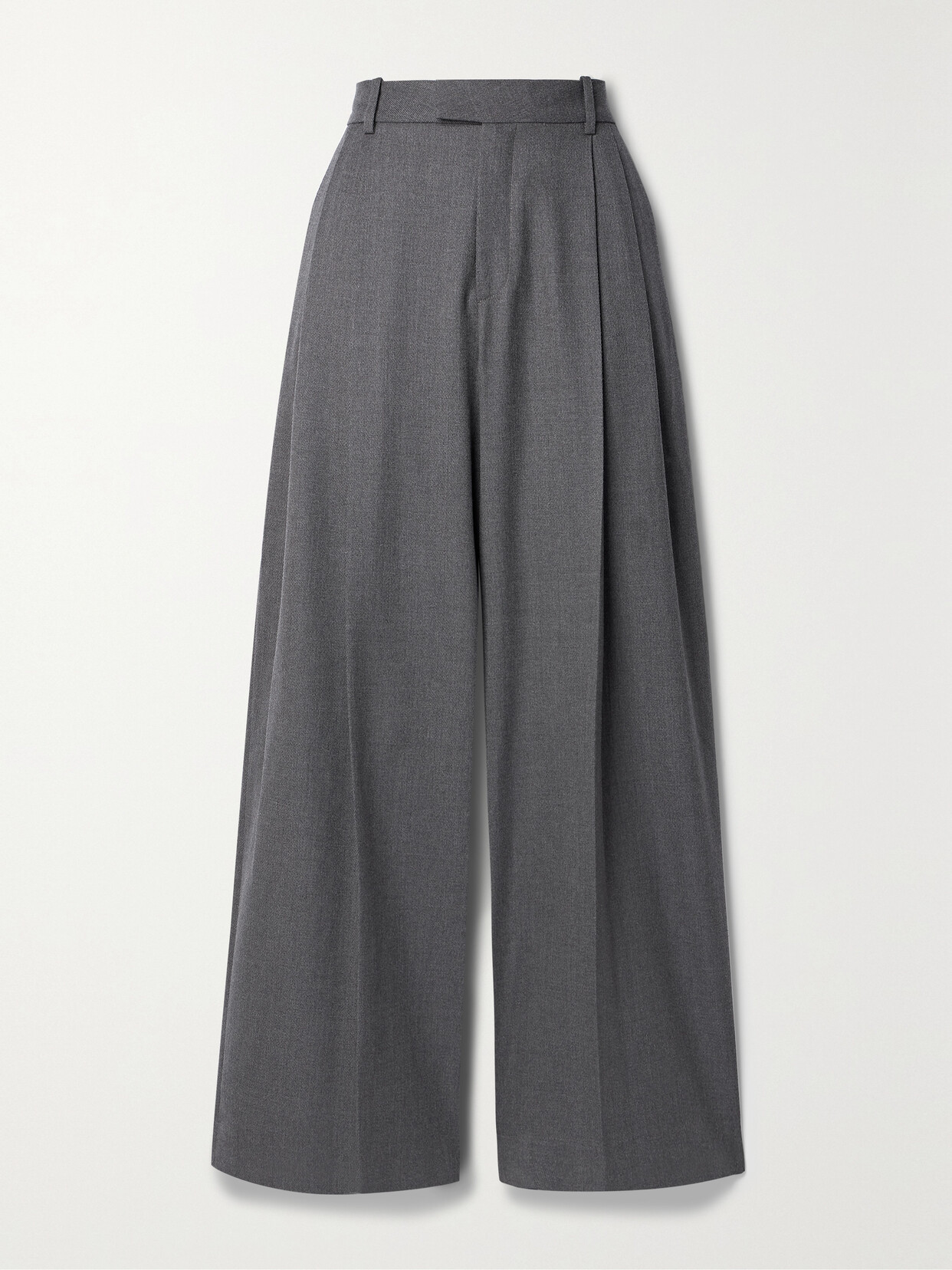 PARTOW - Rhett Pleated Wool-twill Wide-leg Pants - Gray