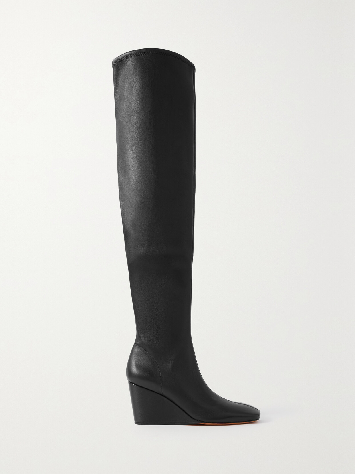 Vince - Arlet Leather Over-the-knee Wedge Boots - Black