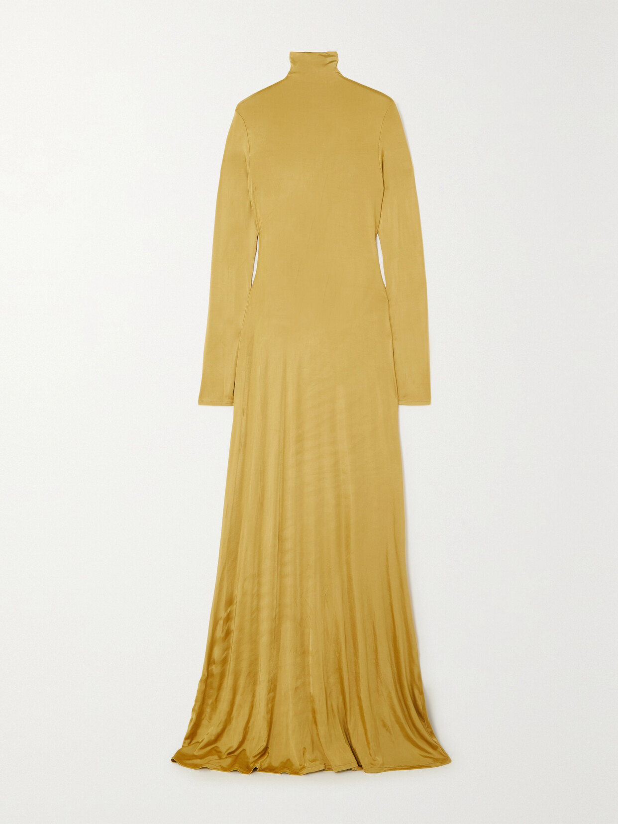 TOVE - Sacha Glossed-jersey Turtleneck Maxi Dress - Gold