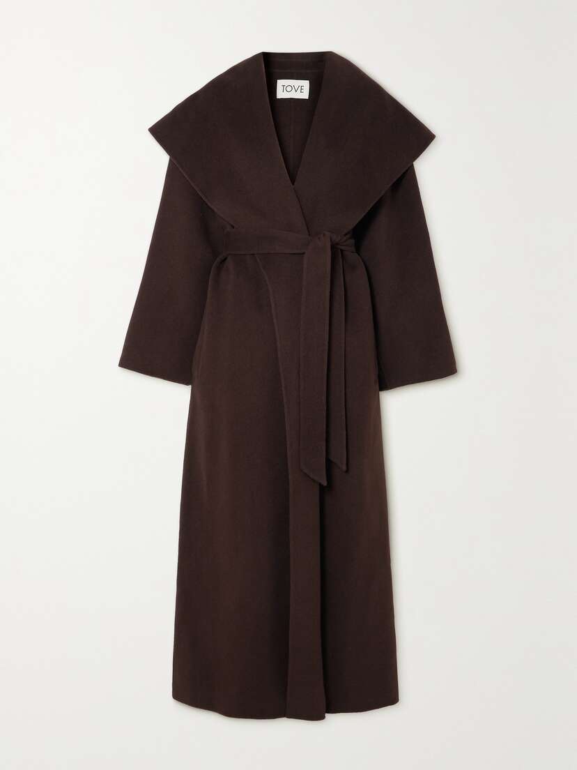 Tove Zinnia Belted Wool-blend Felt Coat