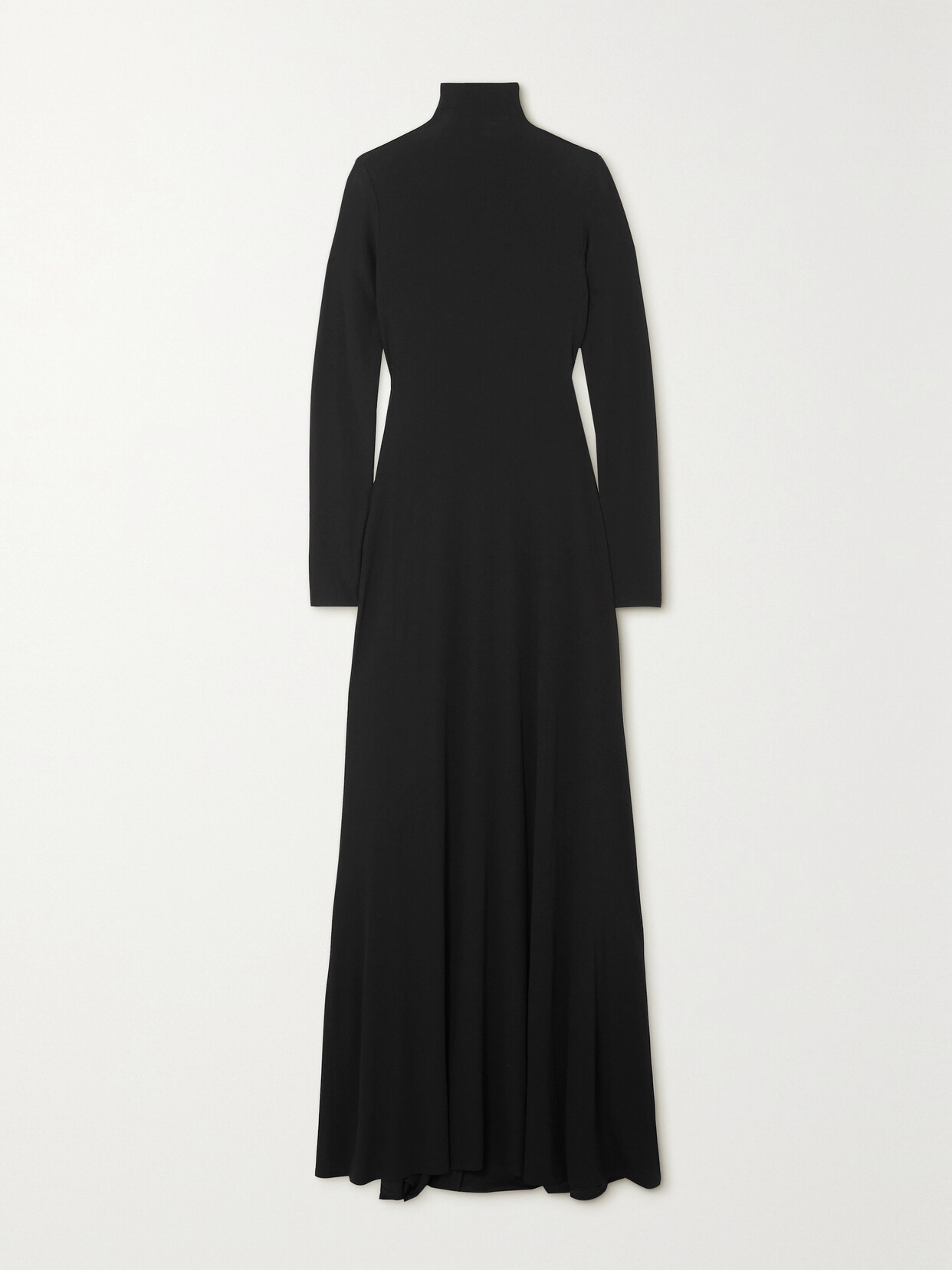 Tove Sacha Glossed-jersey Turtleneck Maxi Dress In Black