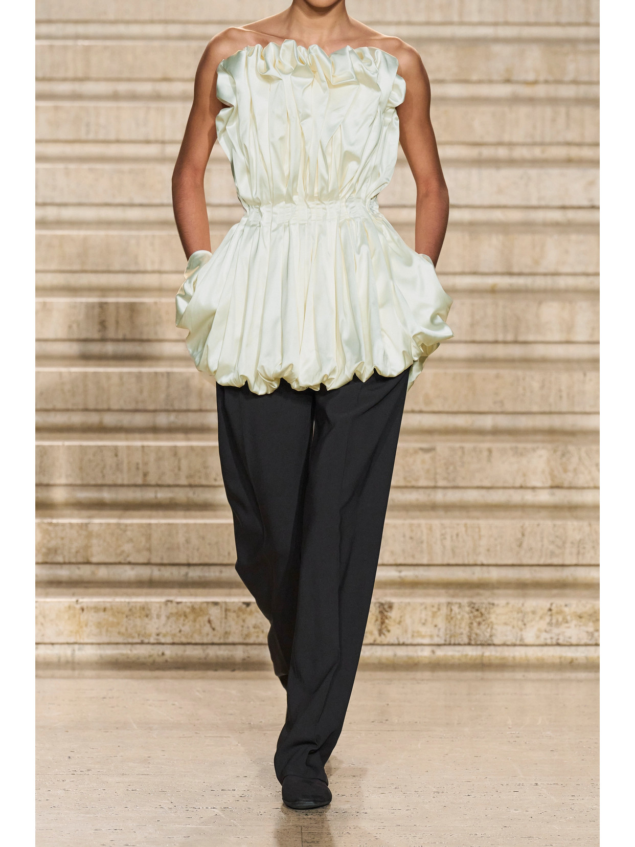 Raynara Strapless Gathered Top