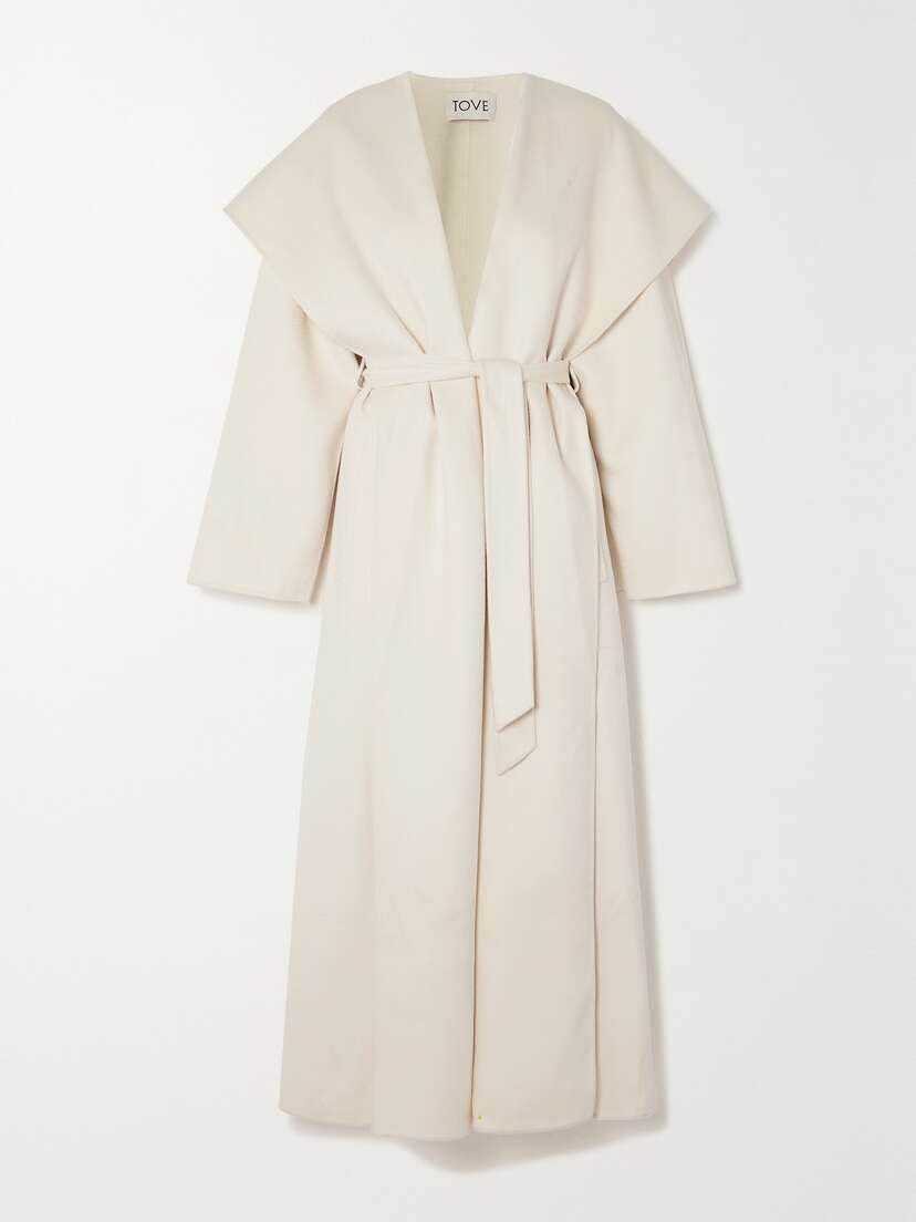 Tove Zinnia Belted Wool-blend Felt Coat