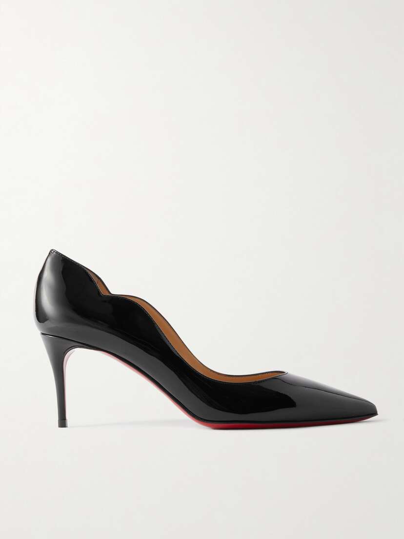Christian Louboutin Hot Chick 70 Scalloped Patent-leather Pumps