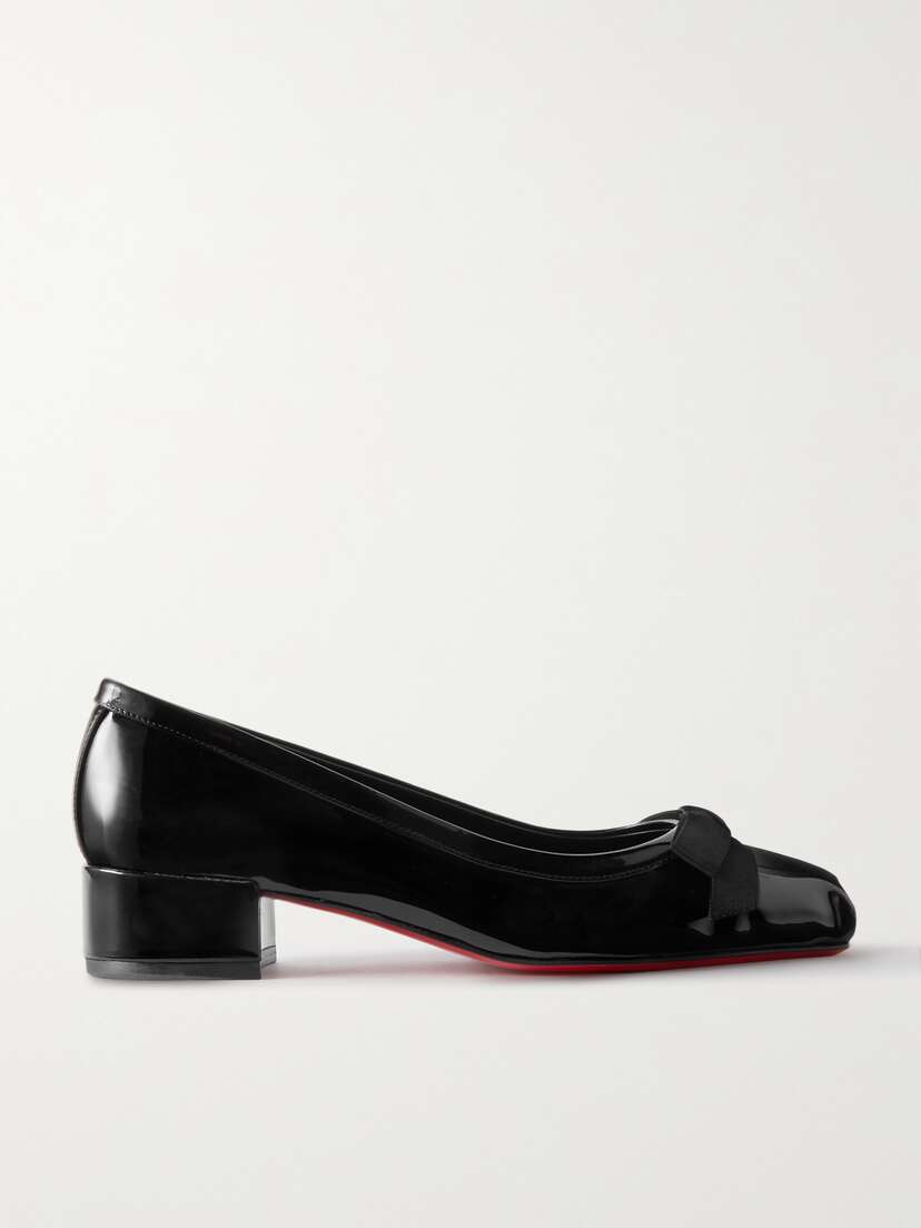 Christian Louboutin Mamaflirt 30 Bow-detailed Patent-leather Pumps