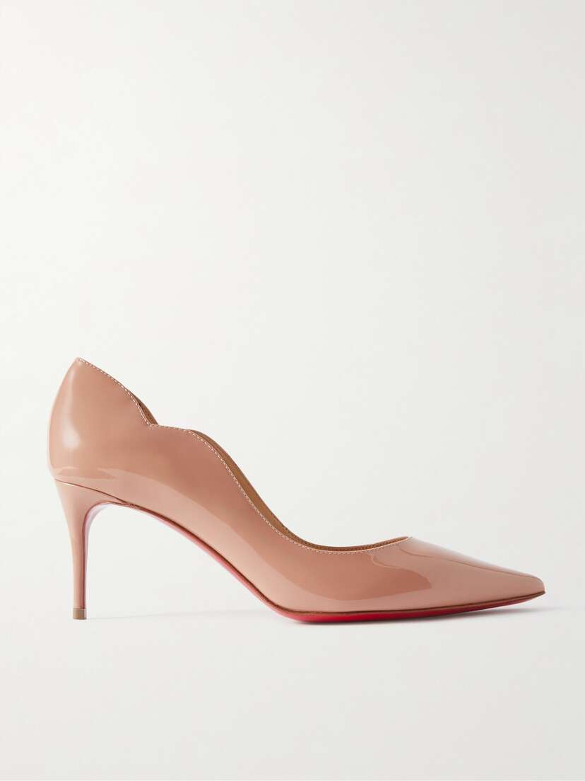 Christian Louboutin Hot Chick 70 Scalloped Patent-leather Pumps