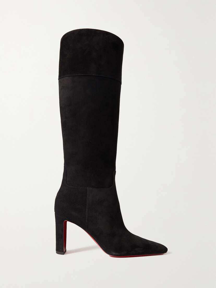 Christian Louboutin Suprabotta 85 Suede Knee Boots