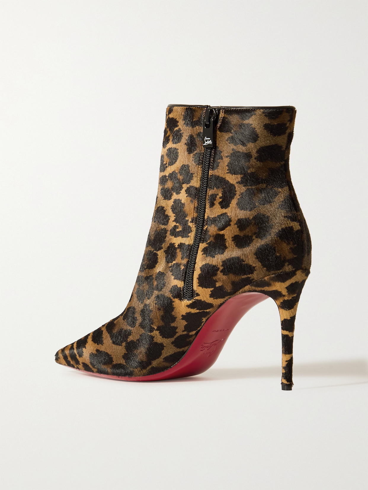 Shop Christian Louboutin So Kate Booty 85 Leopard-print Calf Hair Ankle Boots In Animal Print