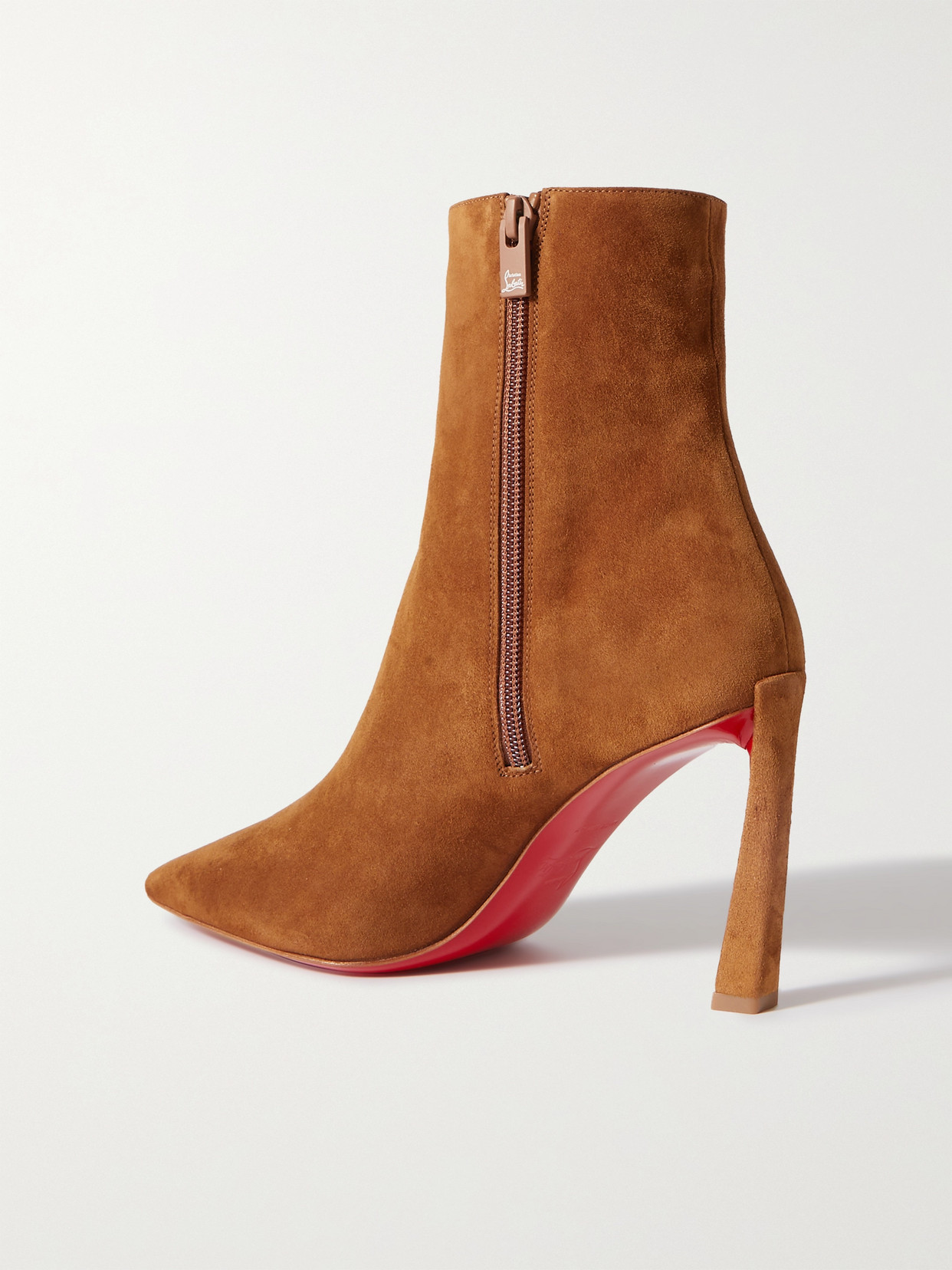 Shop Christian Louboutin Condora 85 Suede Ankle Boots In Brown