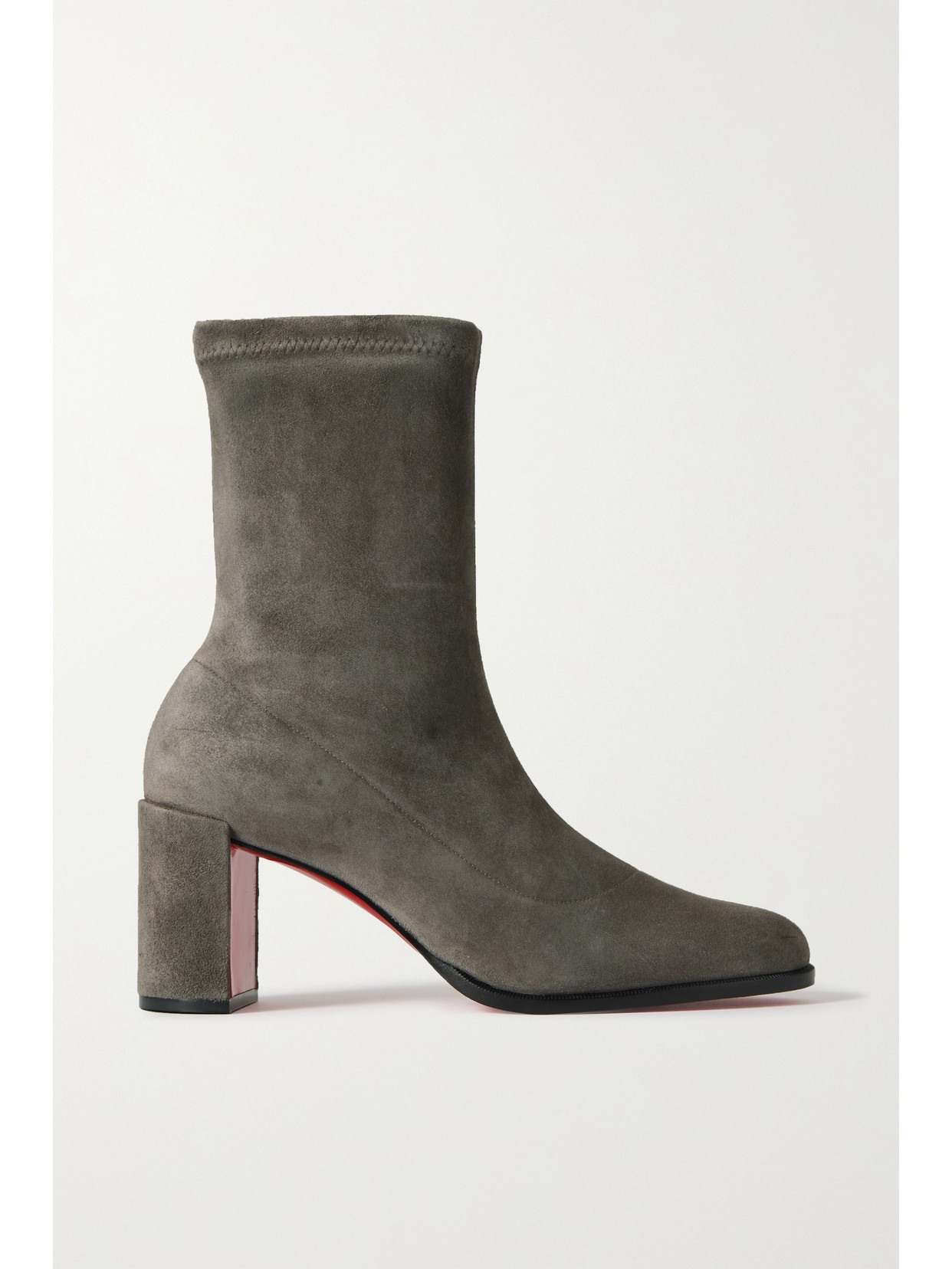 Christian Louboutin - Stretchadoxa 70 Suede Ankle Boots - Gray