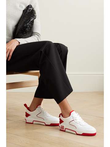 Christian Louboutin Astroloubi Spiked Leather and Mesh Sneakers - Men - White Sneakers - EU 42