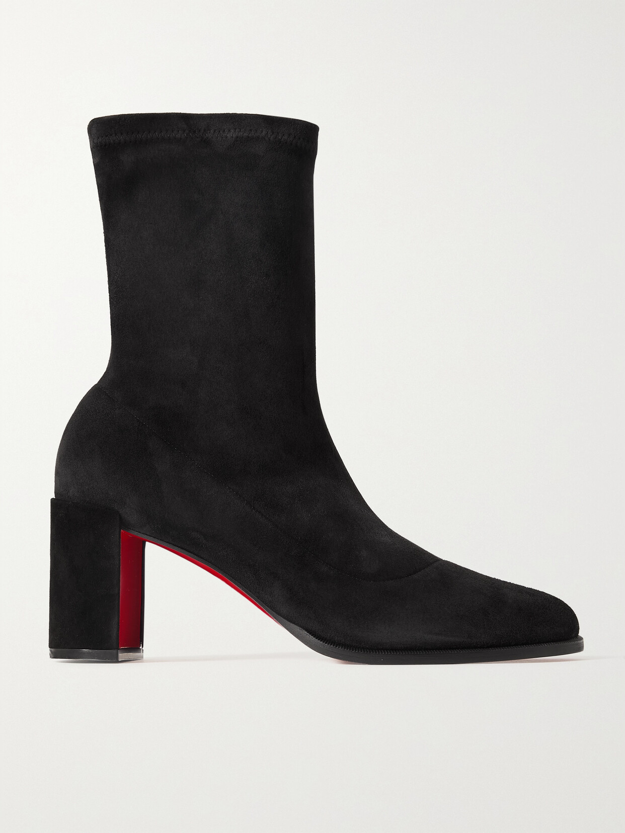 Christian Louboutin Stretchadoxa 70 Suede Ankle Boots - Black