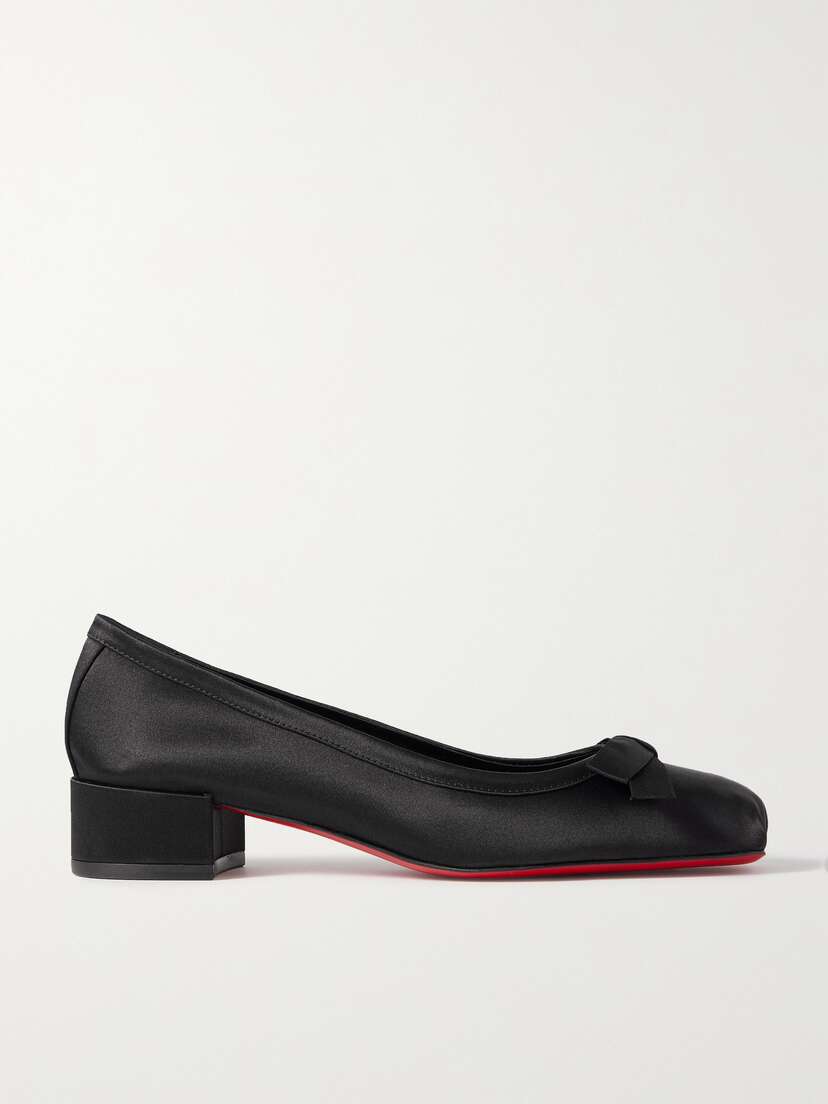 Christian Louboutin Mamaflirt 30 Bow-detailed Satin Pumps