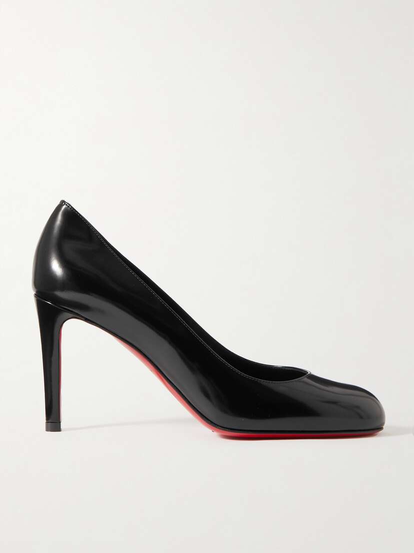 Christian Louboutin Pumppie 85 Glossed-leather Pumps