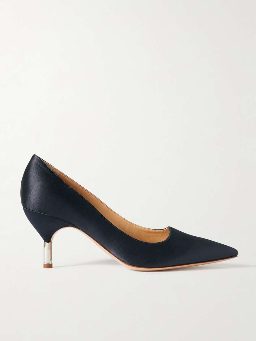Gabriela Hearst + Net Sustain Inaya Embellished Satin Pumps