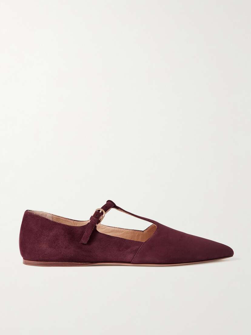 Gabriela Hearst Lola Suede Point-toe Flats