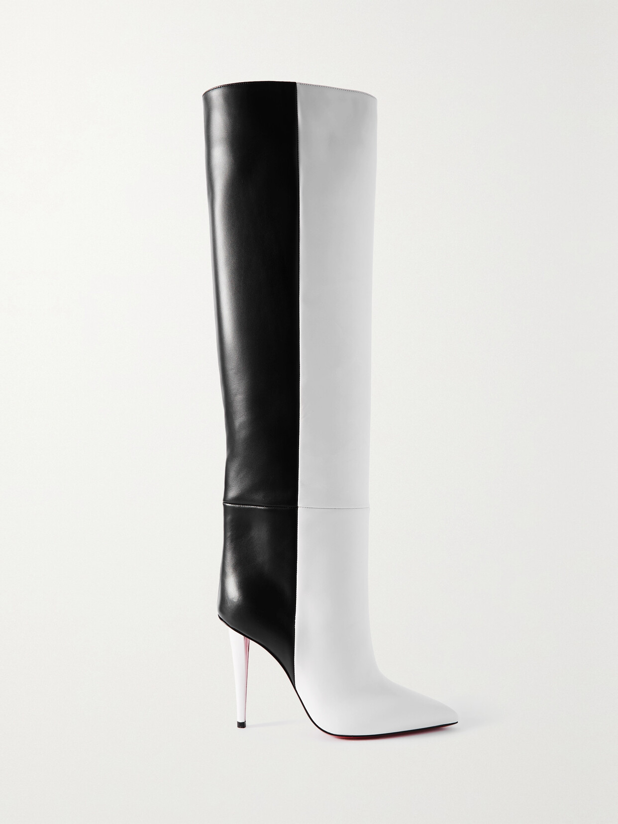 Christian Louboutin Astrilarge Botta 100 Two-tone Leather Over-the-knee Boots