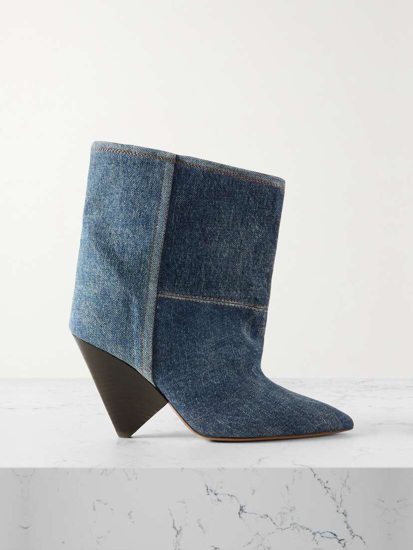 Isabel Marant Miyako Two-tone Denim Ankle Boots