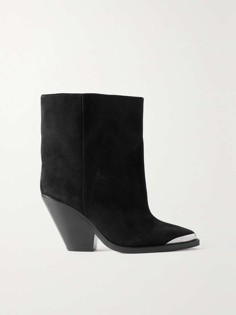 Isabel Marant Ladel Embellished Suede Ankle Boots