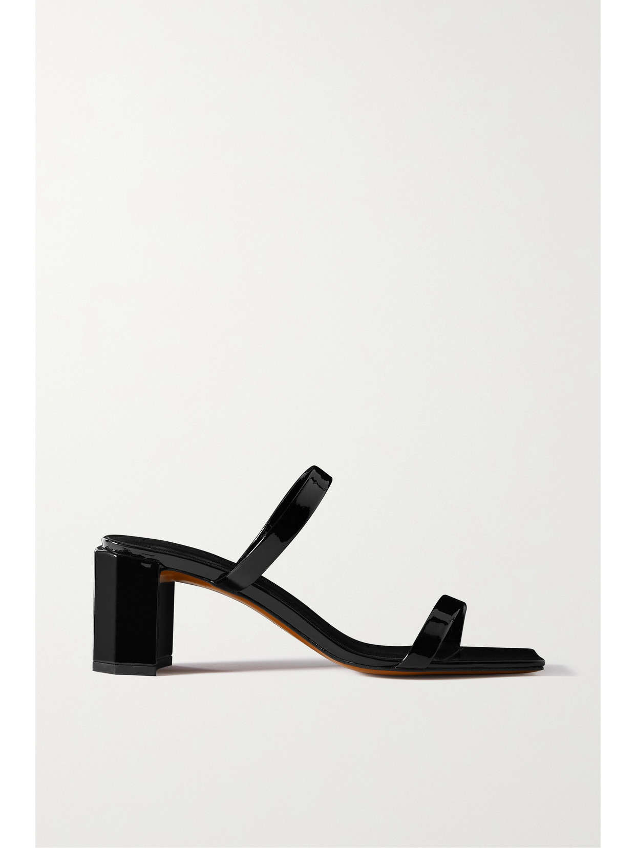 BY FAR TANYA PATENT-LEATHER SANDALS