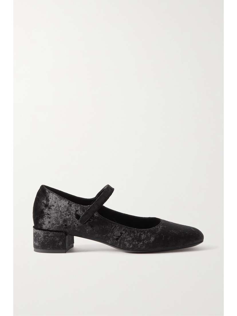 BY FAR Ginny Velvet Mary Jane Pumps