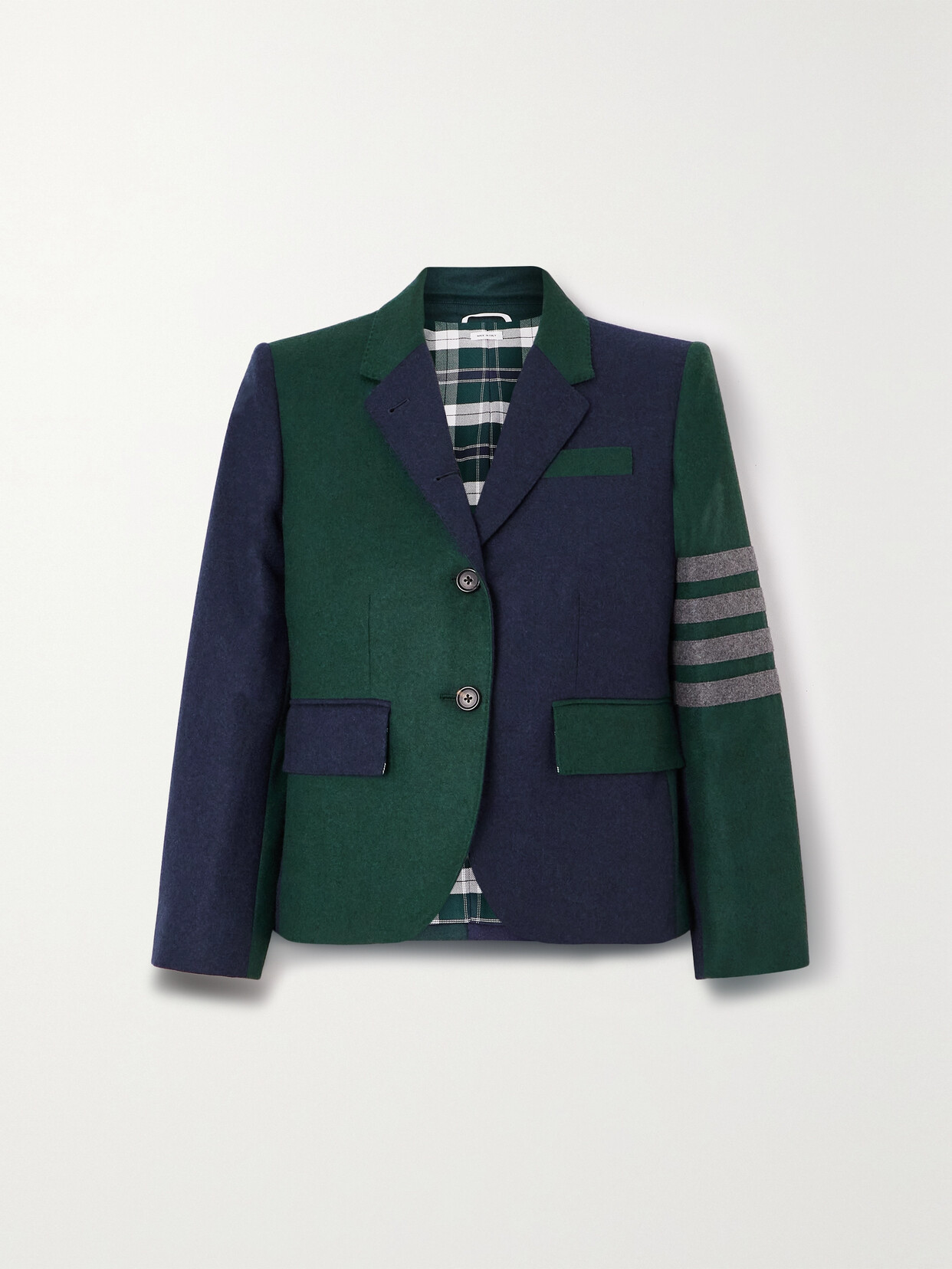 Thom Browne - Striped Wool-flannel Blazer - Green